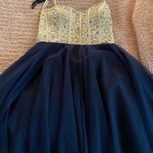 Strapless mini prom/homecoming sequence dress